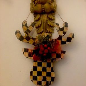 Mackenzie Childs inspired reindeer wall hanging